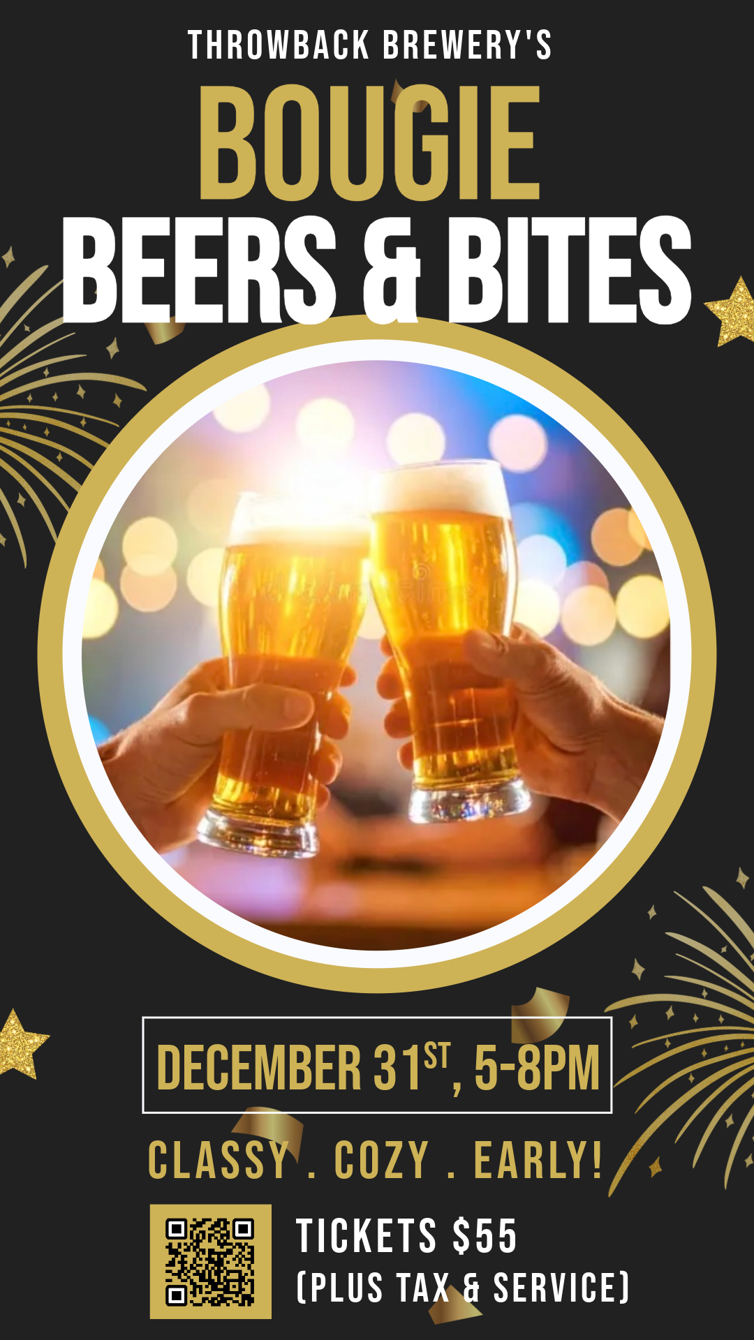 12/31: Bougie Beers & Bites - NYE at Throwback Brewery